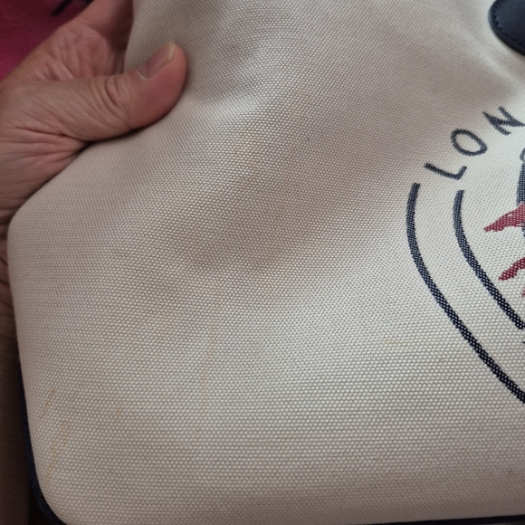 Longchamp Large Rosea 1948 Canvas Leather Tote Bag - Picture 12 of 16